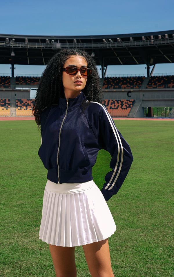 CROPPED BOYFRIEND FIT TRACK JACKET