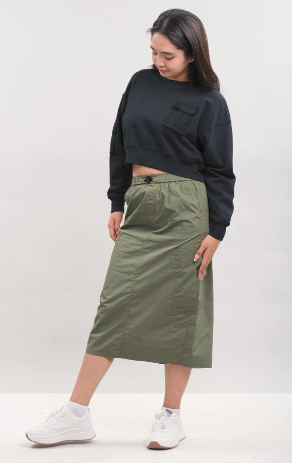 BOXY FIT PULLOVER WITH CARGO POCKETS