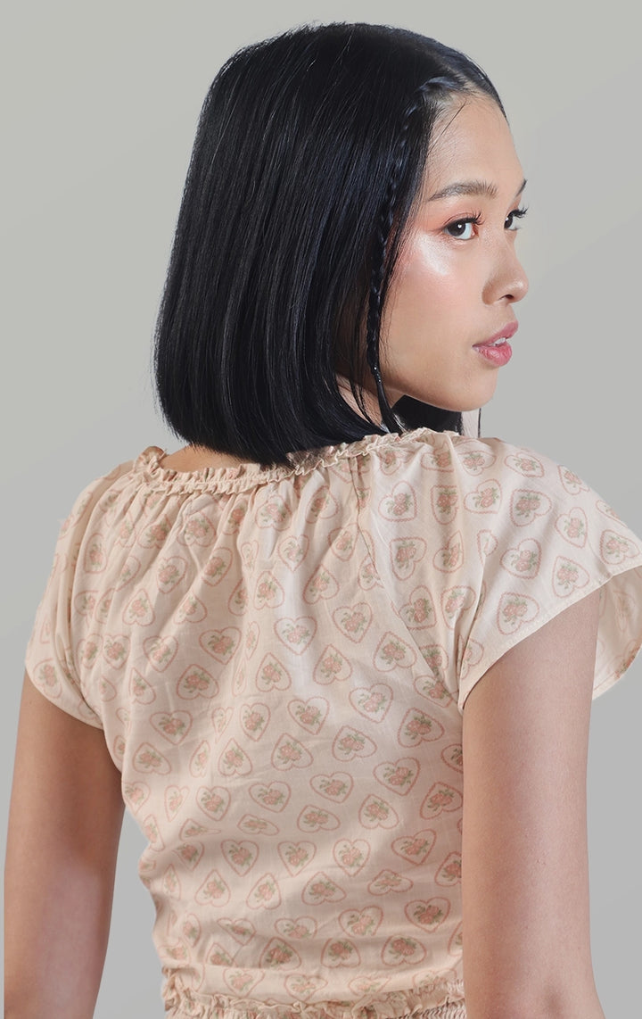 Back detail close-up of the ruffled hem and fitted waist by Just G Philippines