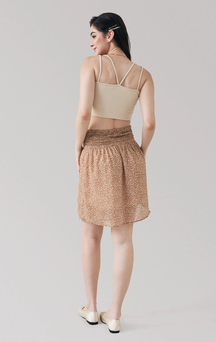 Full back view of the ribbed jersey knit tank top with double straps by Just G Philippines