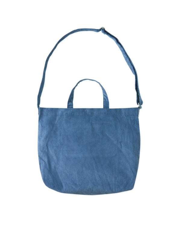 CORDUROY TOTE BAG WITH SLING STRAP