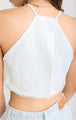 HALTER TOP WITH LACE DETAILS AND OVERLAPPING BACK