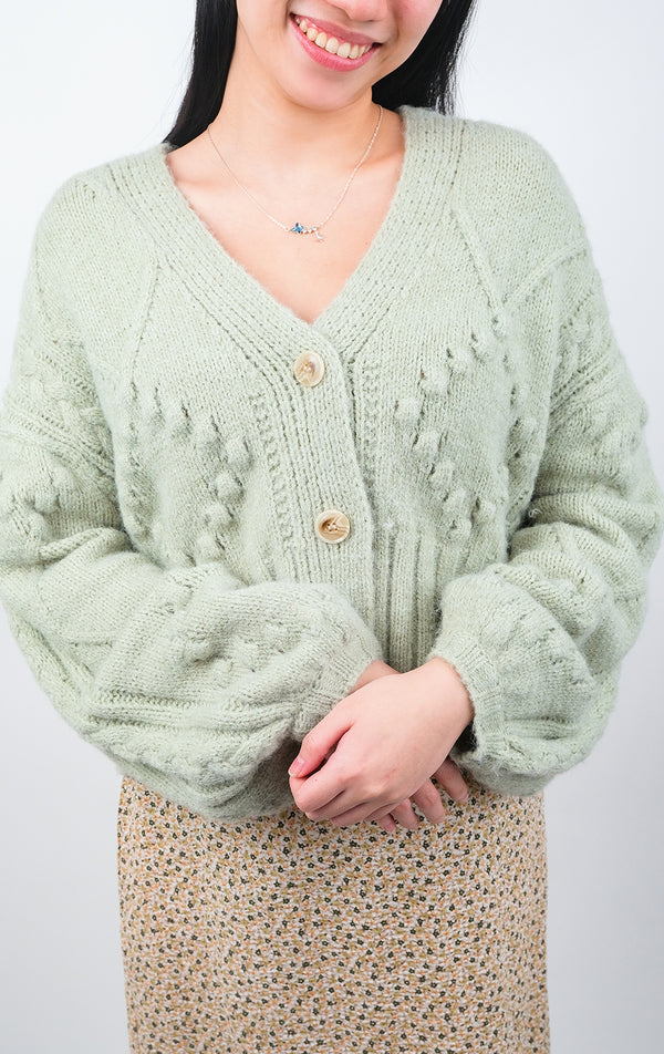 CHUNKY CABLE KNIT CARDIGAN