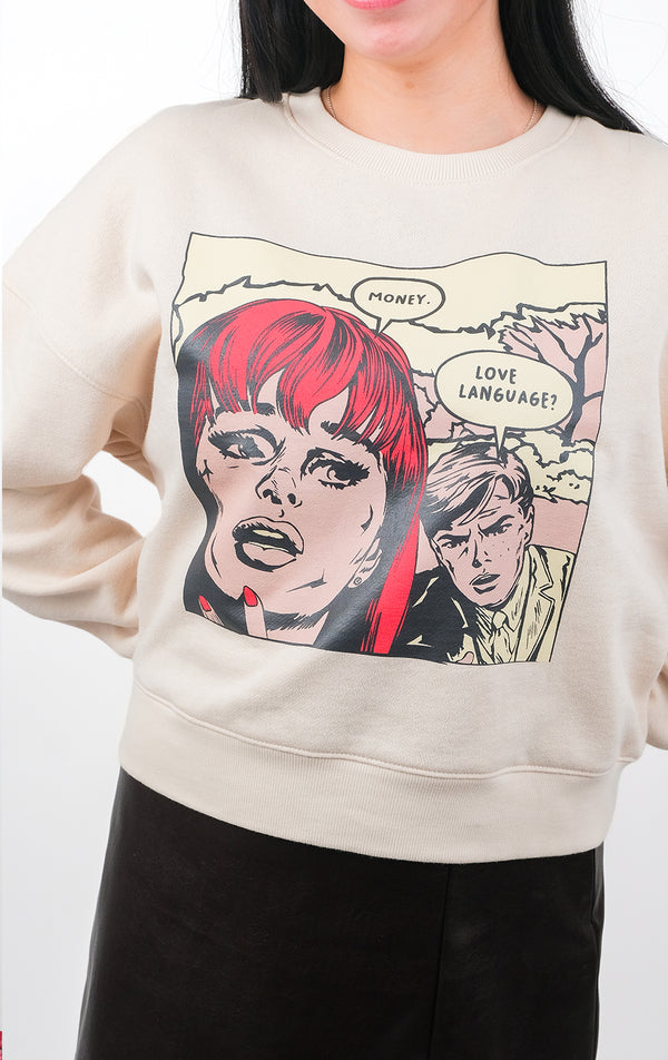 LOVE LANGUAGE COMICS GRAPHIC PULLOVER