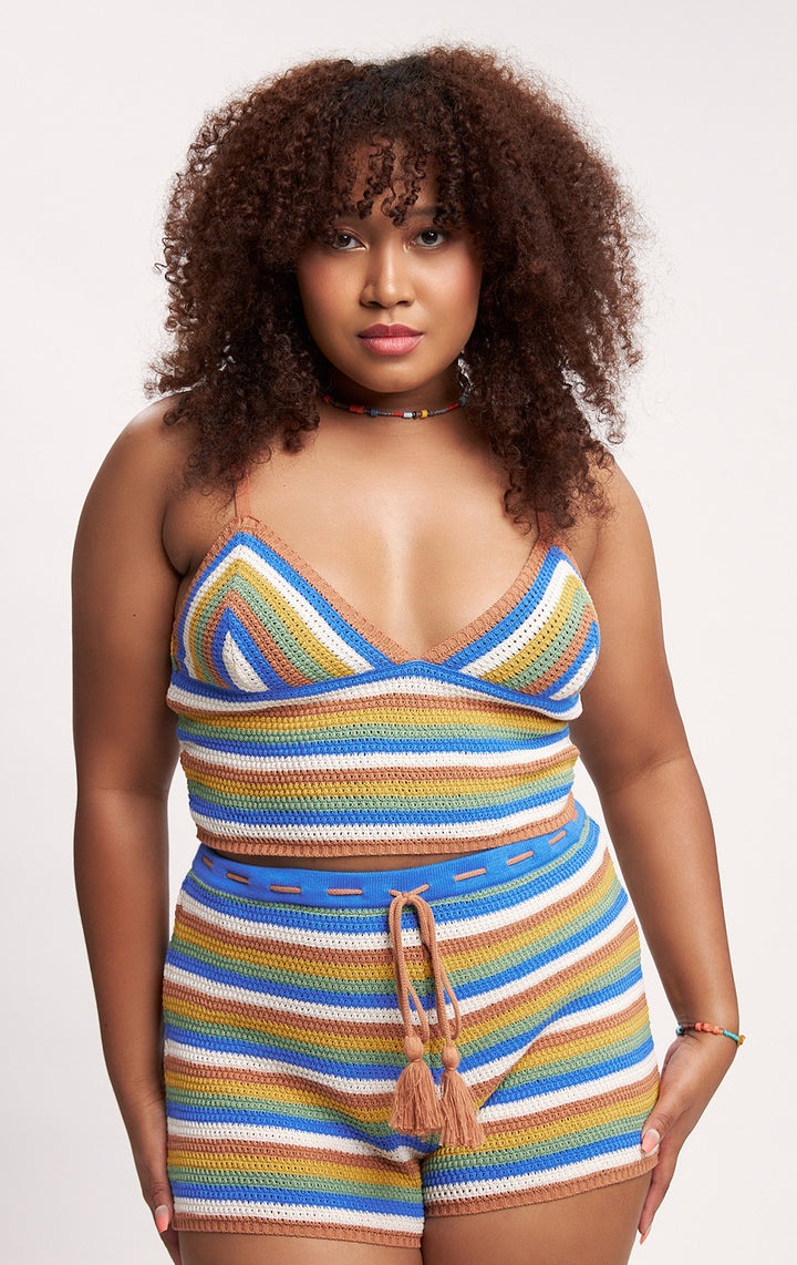 CROCHET TANK AND SHORTS SET – Just G - Main Image