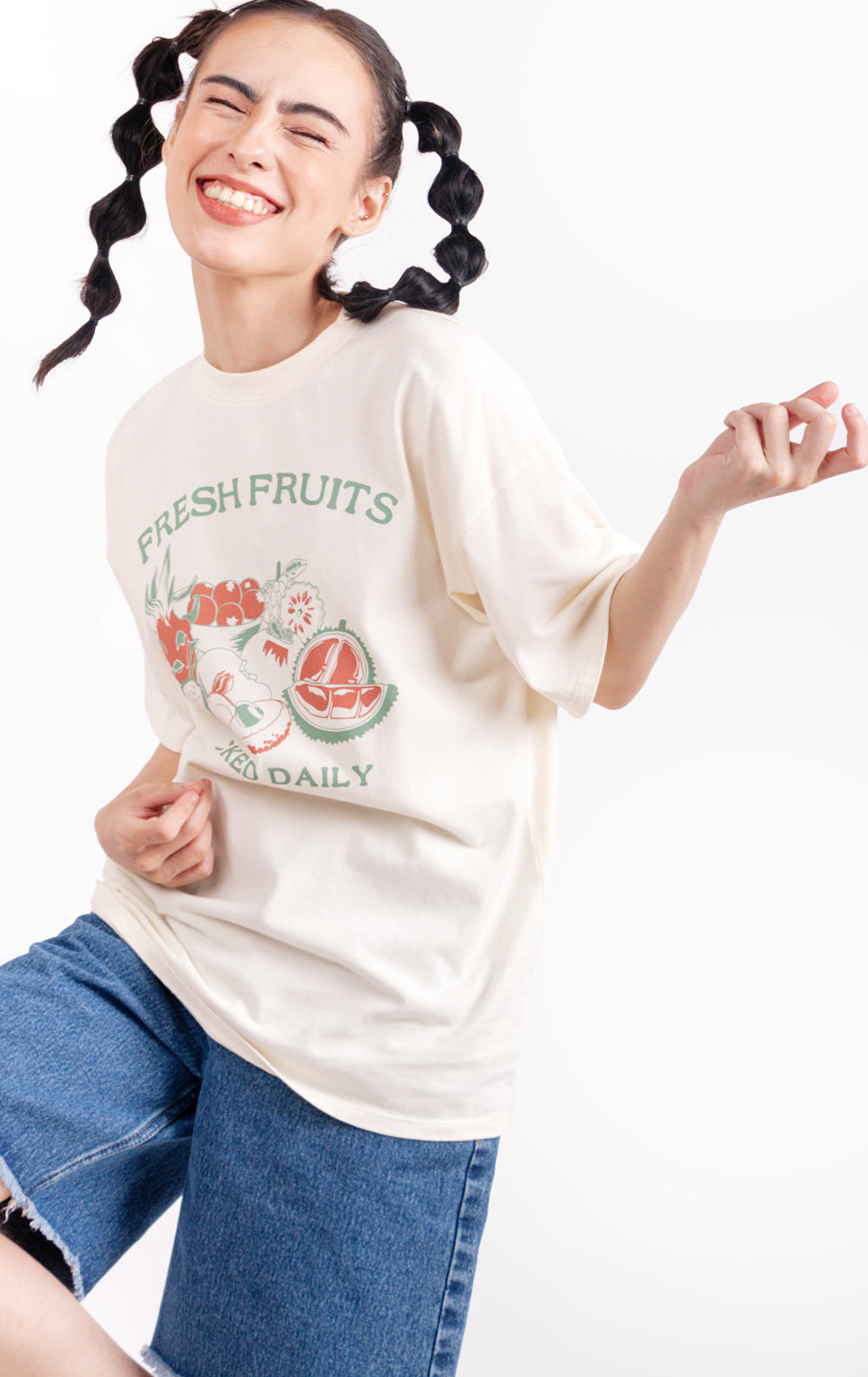 FRESH FRUITS GRAPHIC OVERSIZED FIT TEE
