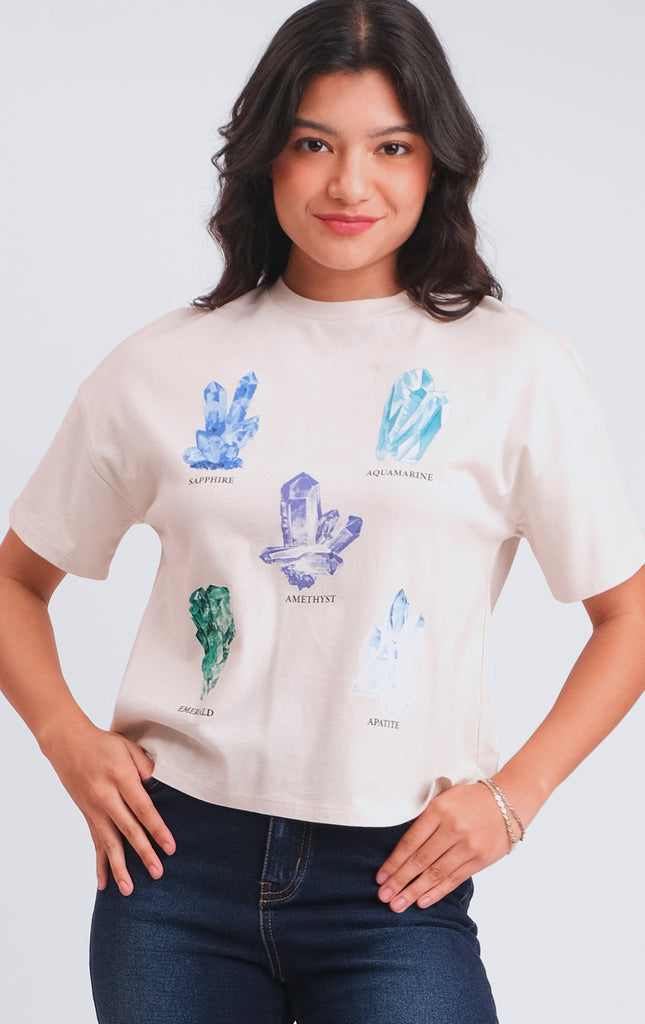 CRYSTALS REGULAR FIT GRAPHIC TEE