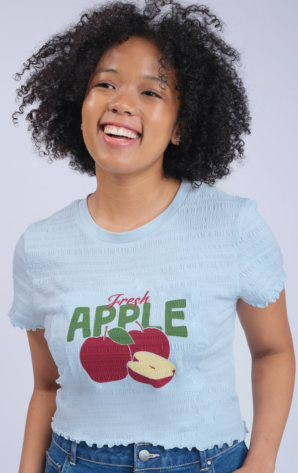 FRESH APPLE SMOCKED TEE