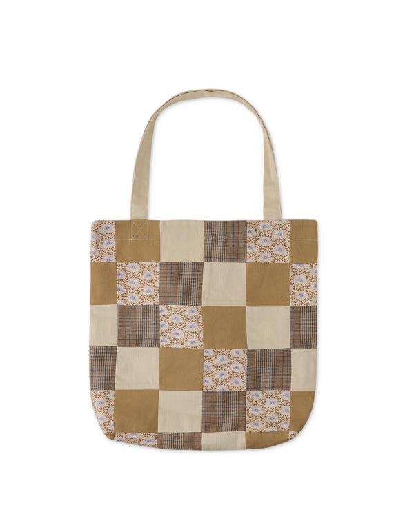 Multicolor Twill and Velvet Patchwork Tote Bag