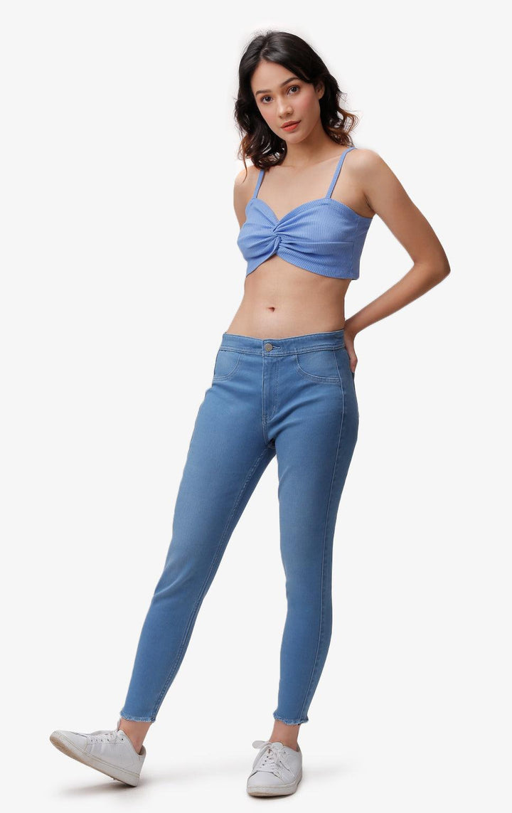 BLUE SWEETHEART NECKLINE BANDEAU - Just G | Number 1 women's and teen fashion brand. Shop online at justg.com.ph | Cash on delivery ( COD ) and Prepaid transaction available.