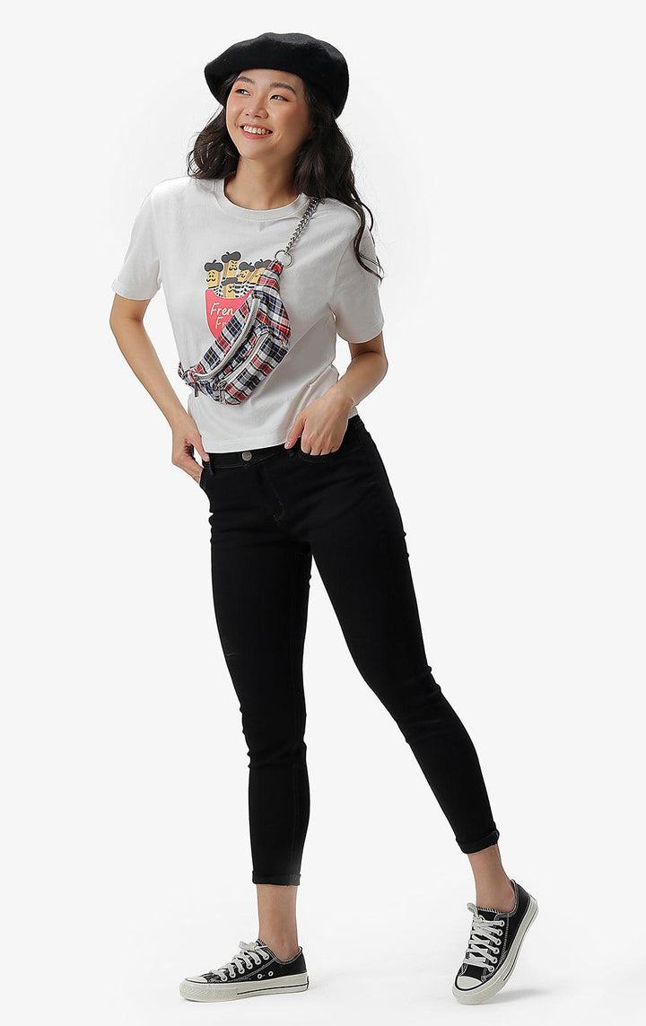 BLACK MID WAIST SKINNY JEANS - Just G | Number 1 women's and teen fashion brand. Shop online at justg.com.ph | Cash on delivery ( COD ) and Prepaid transaction available.