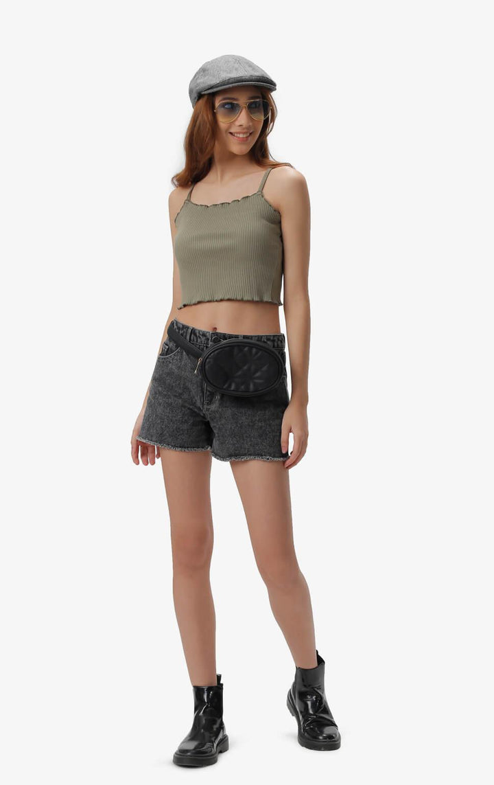 CROPPED LETTUCE TANK TOP - Just G | Number 1 women's and teen fashion brand. Shop online at justg.com.ph | Cash on delivery ( COD ) and Prepaid transaction available.