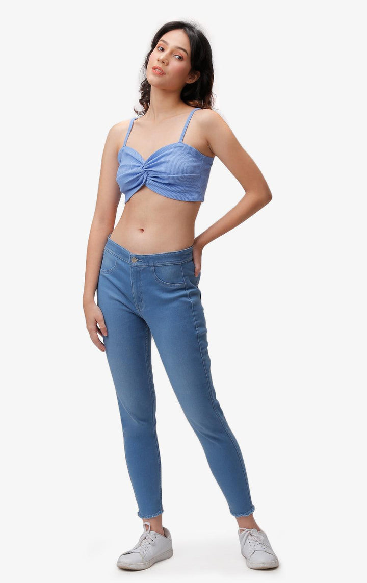 BLUE SWEETHEART NECKLINE BANDEAU - Just G | Number 1 women's and teen fashion brand. Shop online at justg.com.ph | Cash on delivery ( COD ) and Prepaid transaction available.