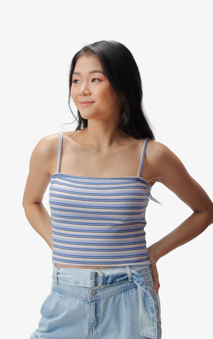 PURPLE STRIPED TANK TOP - Just G | Number 1 women's and teen fashion brand. Shop online at justg.com.ph | Cash on delivery ( COD ) and Prepaid transaction available.