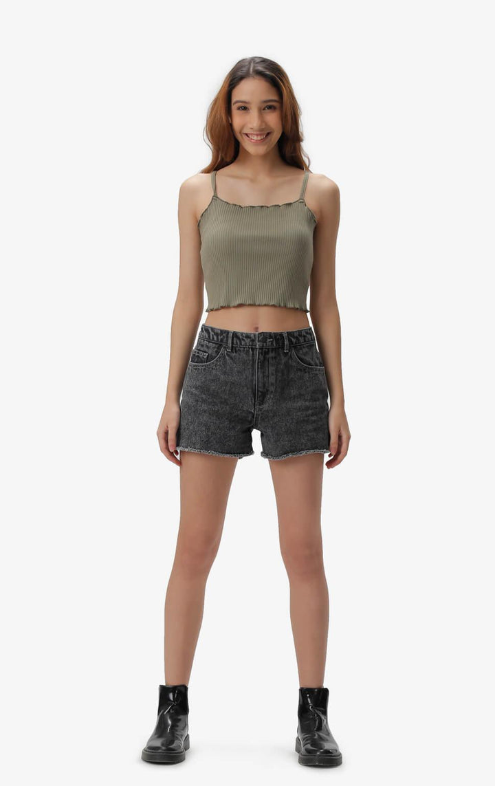 CROPPED LETTUCE TANK TOP - Just G | Number 1 women's and teen fashion brand. Shop online at justg.com.ph | Cash on delivery ( COD ) and Prepaid transaction available.