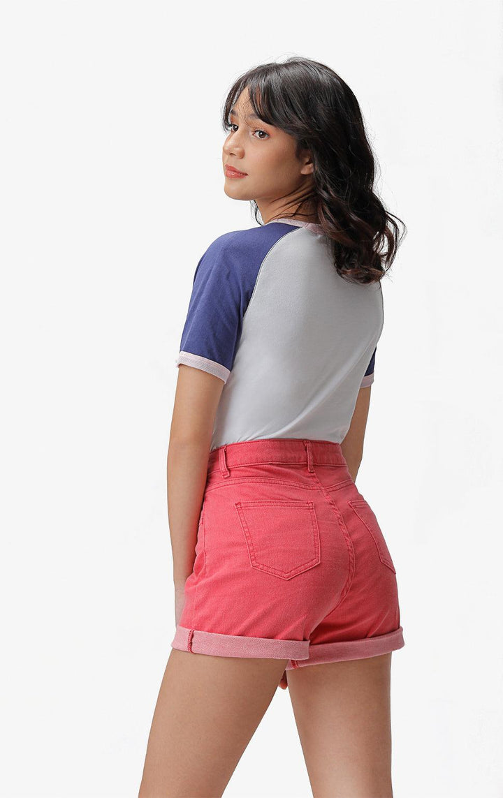 RED BAGGY SHORTS - Just G | Number 1 women's and teen fashion brand. Shop online at justg.com.ph | Cash on delivery ( COD ) and Prepaid transaction available.