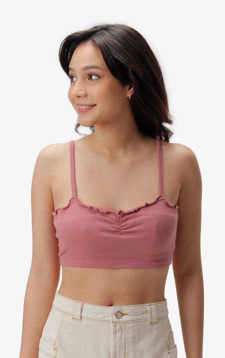 BANDEAU TOP WITH RUCHING - Just G | Number 1 women's and teen fashion brand. Shop online at justg.com.ph | Cash on delivery ( COD ) and Prepaid transaction available.