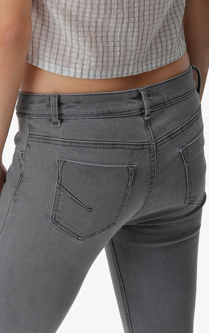 GRAY MID WAIST SKINNY JEANS - Just G | Number 1 women's and teen fashion brand. Shop online at justg.com.ph | Cash on delivery ( COD ) and Prepaid transaction available.