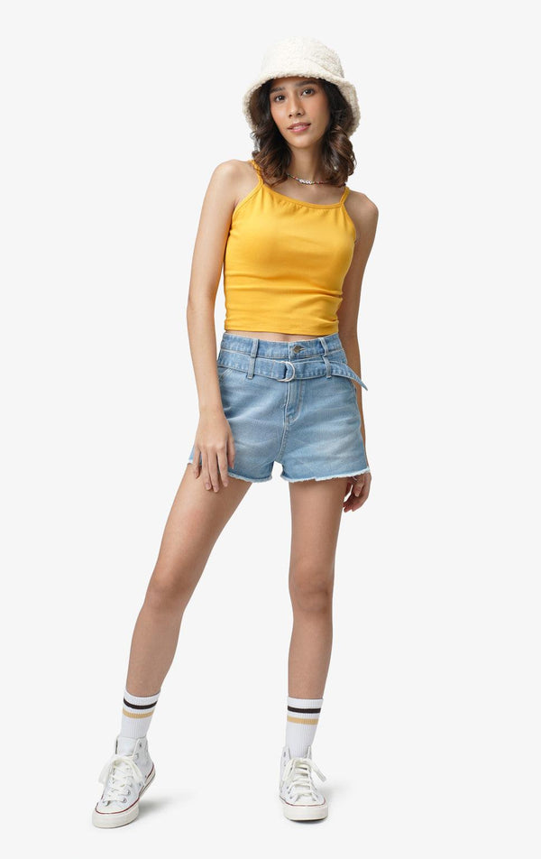 YELLOW TANK TOP - Just G | Number 1 women's and teen fashion brand. Shop online at justg.com.ph | Cash on delivery ( COD ) and Prepaid transaction available.