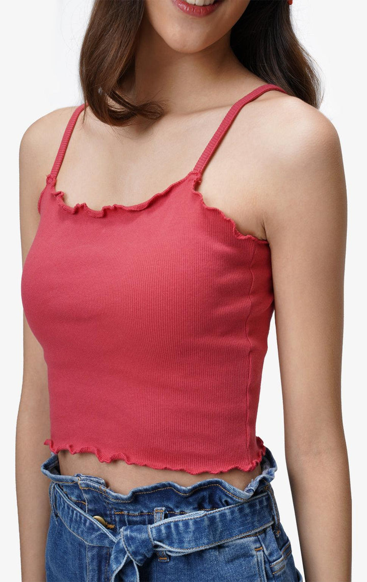 CROPPED LETTUCE TANK TOP - Just G | Number 1 women's and teen fashion brand. Shop online at justg.com.ph | Cash on delivery ( COD ) and Prepaid transaction available.