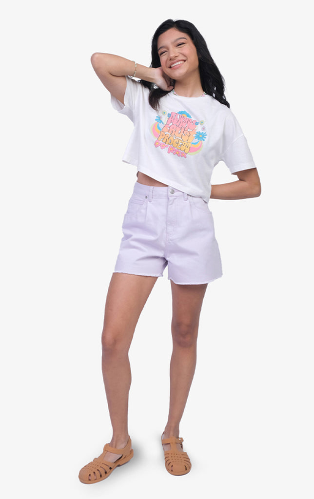 GROOVY CROPPED GRAPHIC TEE