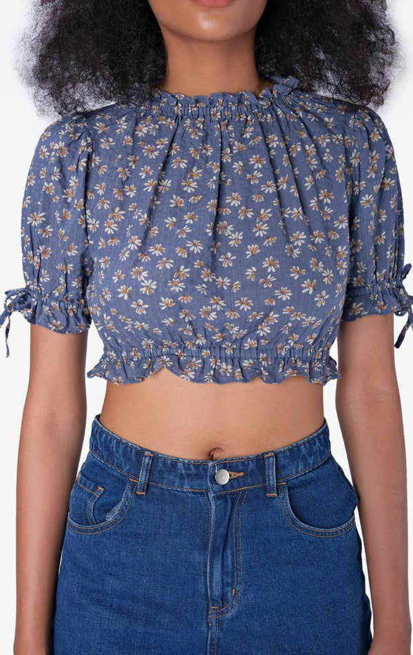 FLORAL MOCK NECK TOP - Just G | Number 1 women's and teen fashion brand. Shop online at justg.com.ph | Cash on delivery ( COD ) and Prepaid transaction available.