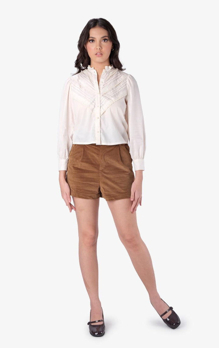 ROMANTIC TOP WITH SCALLOPS - Just G | Number 1 women's and teen fashion brand. Shop online at justg.com.ph | Cash on delivery ( COD ) and Prepaid transaction available.