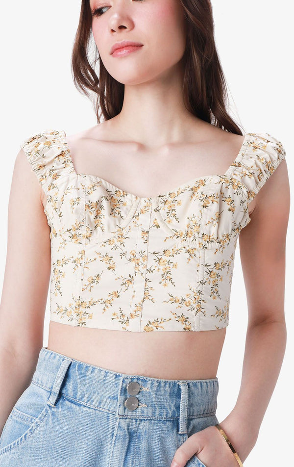 FLORAL CORSET TOP - Just G | Number 1 women's and teen fashion brand. Shop online at justg.com.ph | Cash on delivery ( COD ) and Prepaid transaction available.