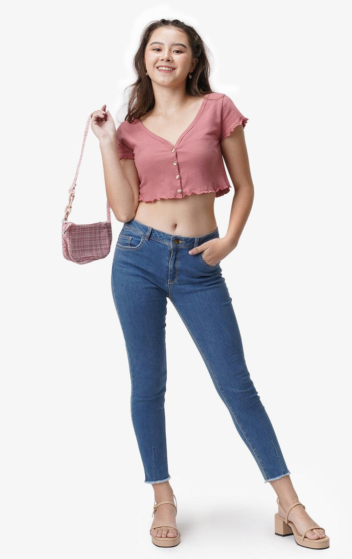 BOXY CROPPED TOP - Just G | Number 1 women's and teen fashion brand. Shop online at justg.com.ph | Cash on delivery ( COD ) and Prepaid transaction available.