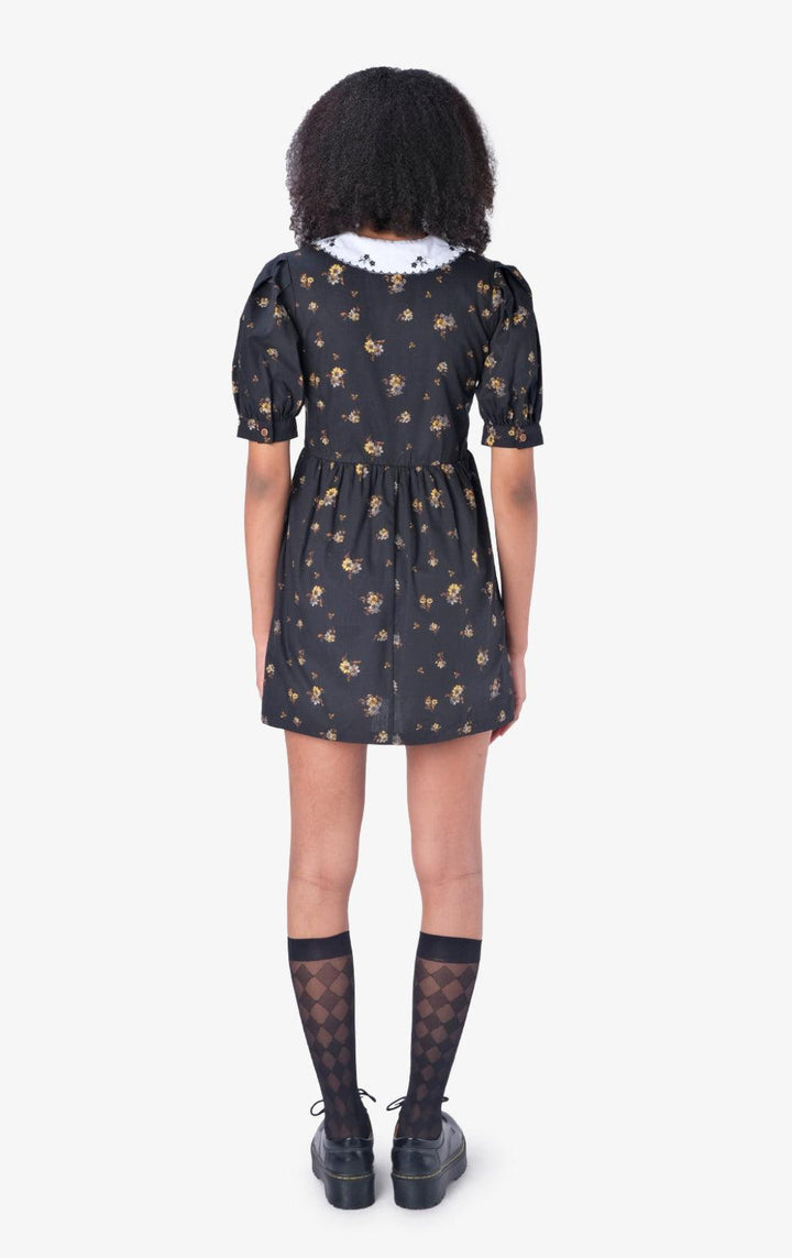 EMBROIDERED CONTRAST COLLAR FLORAL DRESS - Just G | Number 1 women's and teen fashion brand. Shop online at justg.com.ph | Cash on delivery ( COD ) and Prepaid transaction available.