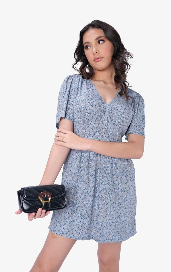 FLORAL DRESS WITH LACE TRIMS - Just G | Number 1 women's and teen fashion brand. Shop online at justg.com.ph | Cash on delivery ( COD ) and Prepaid transaction available.