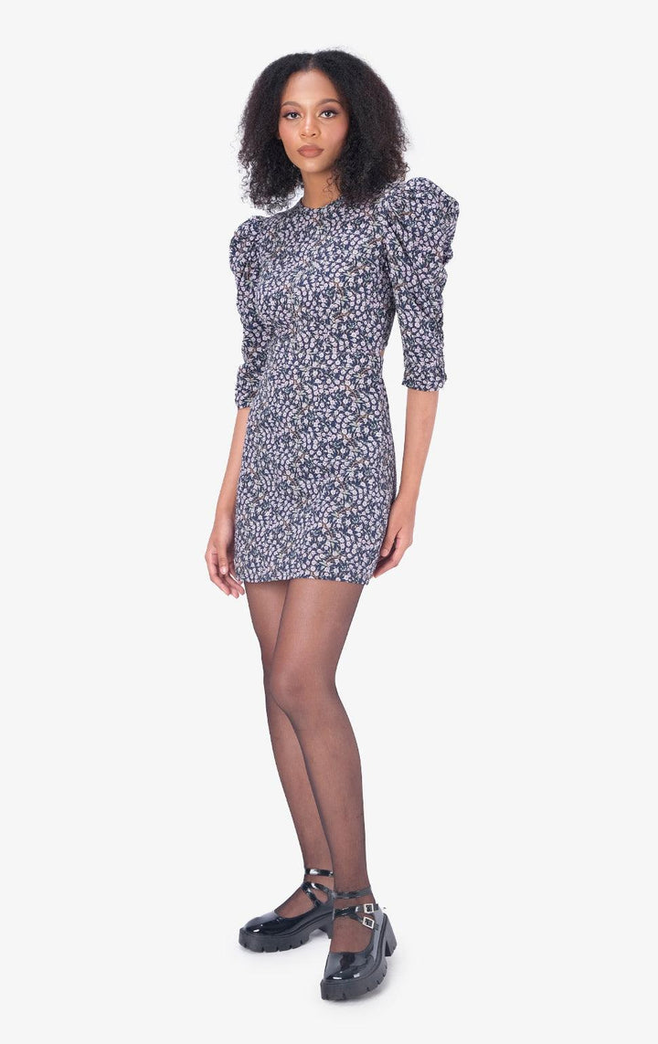 VINTAGE FLORAL BACK TIES DRESS - Just G | Number 1 women's and teen fashion brand. Shop online at justg.com.ph | Cash on delivery ( COD ) and Prepaid transaction available.