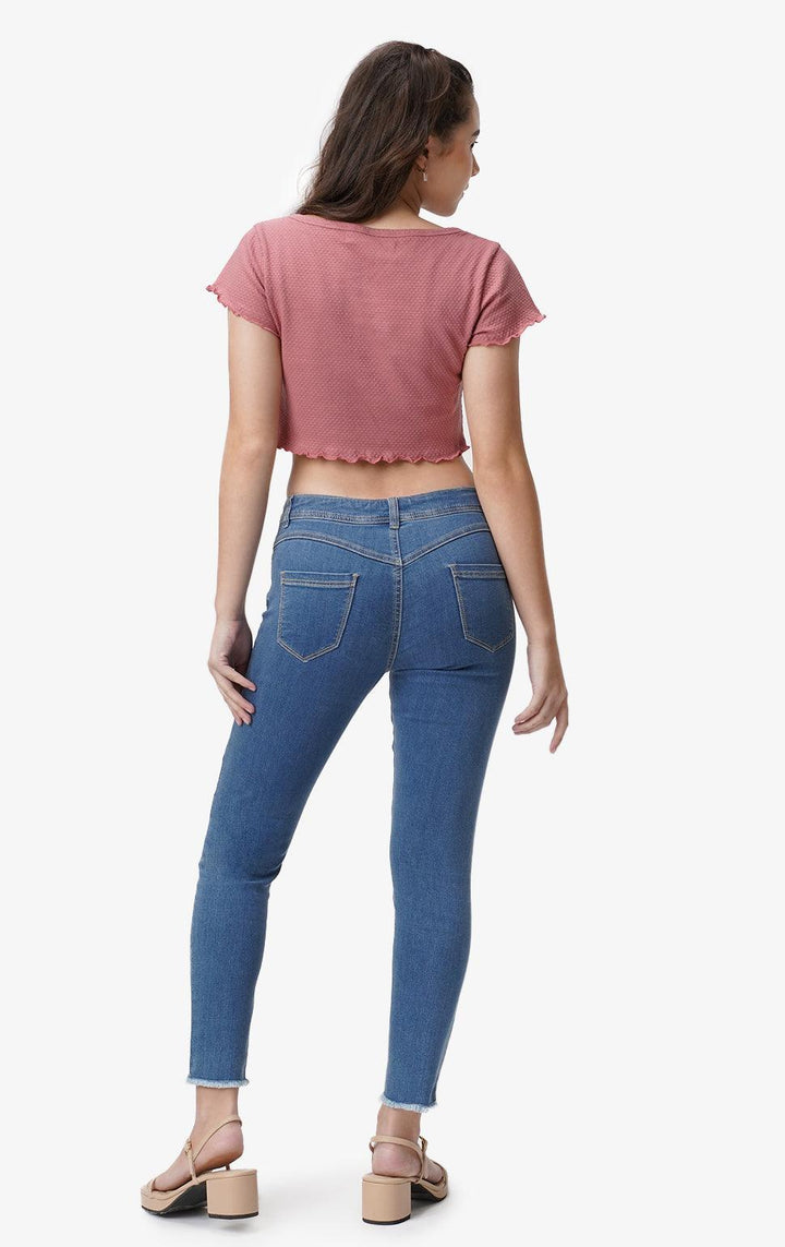 REVERSIBLE LOW WAIST SKINNY JEANS - Just G | Number 1 women's and teen fashion brand. Shop online at justg.com.ph | Cash on delivery ( COD ) and Prepaid transaction available.