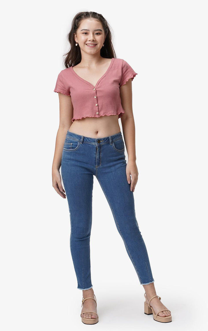 REVERSIBLE LOW WAIST SKINNY JEANS - Just G | Number 1 women's and teen fashion brand. Shop online at justg.com.ph | Cash on delivery ( COD ) and Prepaid transaction available.