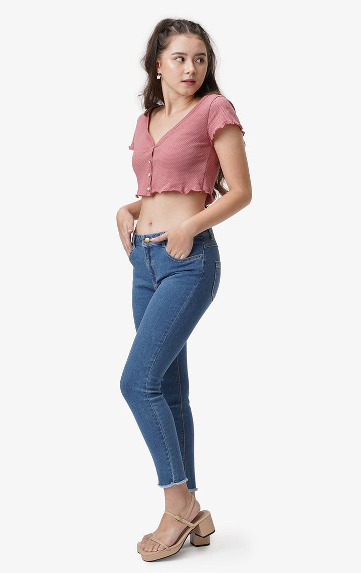 REVERSIBLE LOW WAIST SKINNY JEANS - Just G | Number 1 women's and teen fashion brand. Shop online at justg.com.ph | Cash on delivery ( COD ) and Prepaid transaction available.