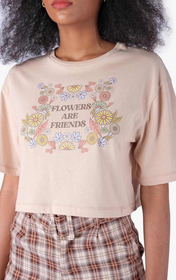 FLOWERS ARE FRIENDS TEE - Just G | Number 1 women's and teen fashion brand. Shop online at justg.com.ph | Cash on delivery ( COD ) and Prepaid transaction available.