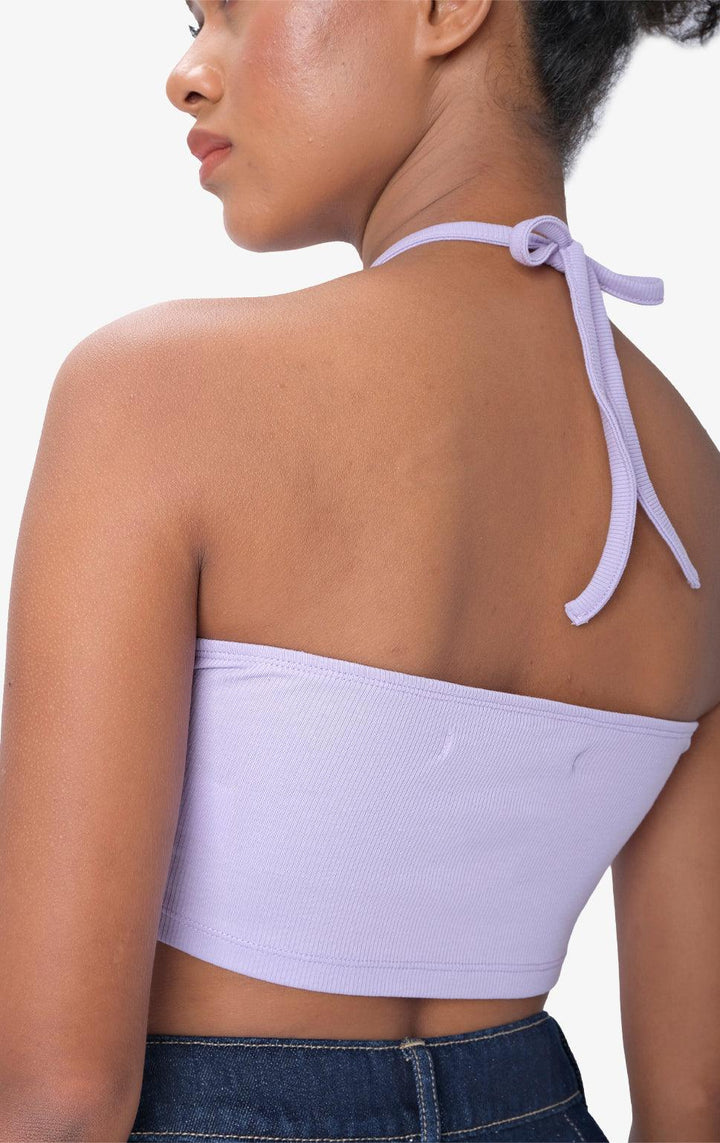 LAVENDER KEYHOLE HALTER TOP - Just G | Number 1 women's and teen fashion brand. Shop online at justg.com.ph | Cash on delivery ( COD ) and Prepaid transaction available.