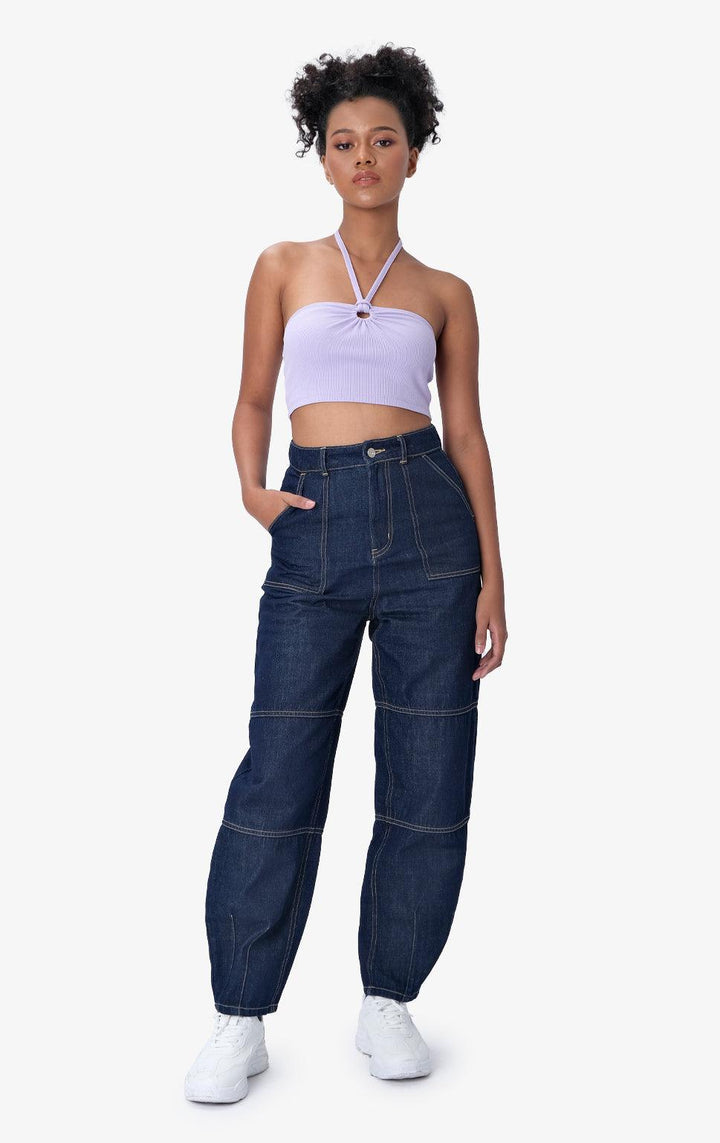 LAVENDER KEYHOLE HALTER TOP - Just G | Number 1 women's and teen fashion brand. Shop online at justg.com.ph | Cash on delivery ( COD ) and Prepaid transaction available.