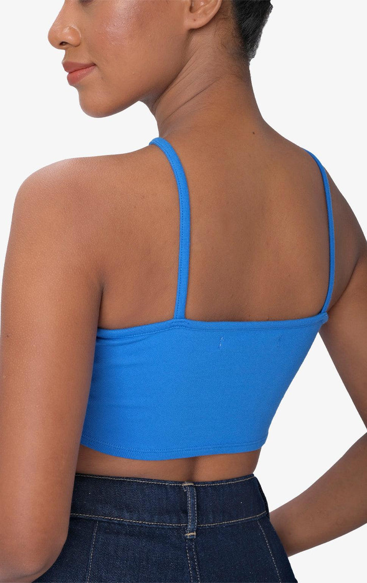 BLUE HALTER NECK TOP - Just G | Number 1 women's and teen fashion brand. Shop online at justg.com.ph | Cash on delivery ( COD ) and Prepaid transaction available.