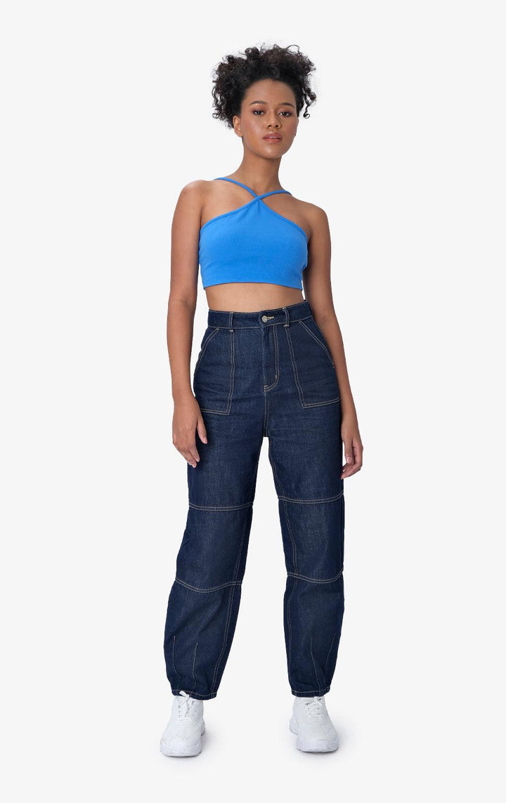 BLUE HALTER NECK TOP - Just G | Number 1 women's and teen fashion brand. Shop online at justg.com.ph | Cash on delivery ( COD ) and Prepaid transaction available.